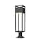 Z-Lite Barwick 1 Light Outdoor Pier Mounted Fixture, Black & Etched 585PHBR-533PM-BK-LED - alternate 1